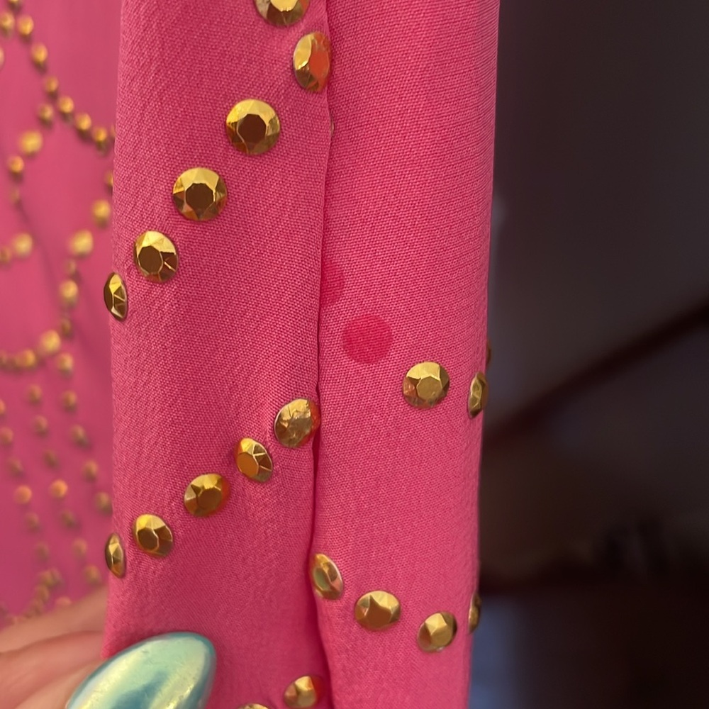 Trina Turk Rindra Stud Dress size 10 pink gold - Picture 2 of 6